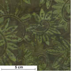 Tonga Batik Swirly Vine Leaves olivgrün