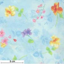 Watercolor Flowers bunt/hellblau