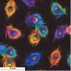 Peacock Feathers bunt/schwarz