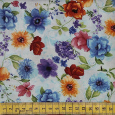 Night Bloom Floral bunt/hellblau