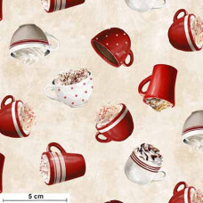 Time for Hot Cocoa Toosed Cups ws/rot/beige