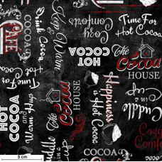 Time for Hot Cocoa Words ws/rot/schwarz