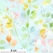 Hoffman Brilliant Blooms Leaves bunt/hellblau