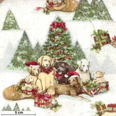 Christmas Dogs rot/grün/grau/braun/ws
