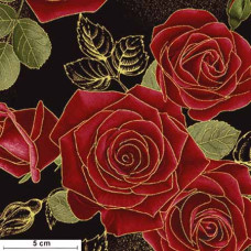Gilded Roses goldmet/rot/grün/schwarz