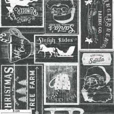 Remember Christmas Vintage Patch ws/dkgrau