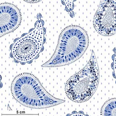 Indigo Splash Paisly blau/ws