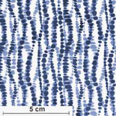 Indigo Splash Wavy Dots blau/ws
