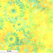 Tonga Batik Fluorescent Dahlias hellgrün/gelb