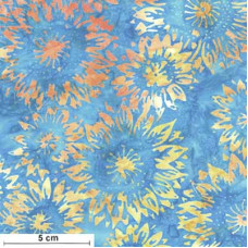 Tonga Batik Fluorescent Dahlias ge/or/hellbl