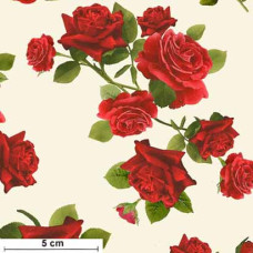 Vintage Roses Tossed Roses rot/grün/cream