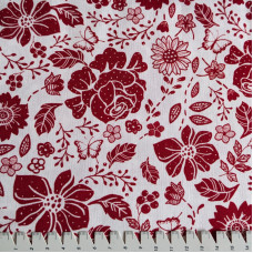 Redwork Flowers white weiß