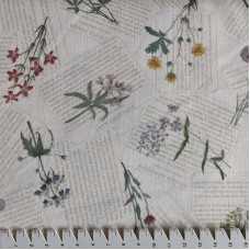 Botanical Journal Flowers Script creme